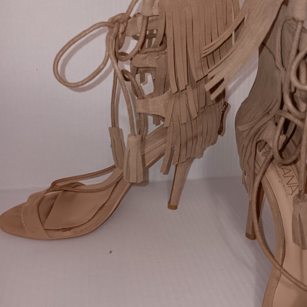 ADRIANA NEW YORK HILDA FRINGES/TASSELS HEELS - Picture 9 of 15